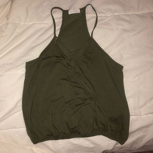 Army green tank top
